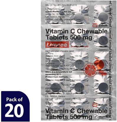 Limcee Vitamin C 500mg Chewable Tablets