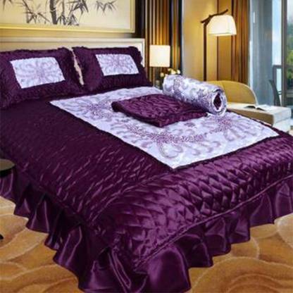 RAMESHTH Satin King Sized Bedding Set