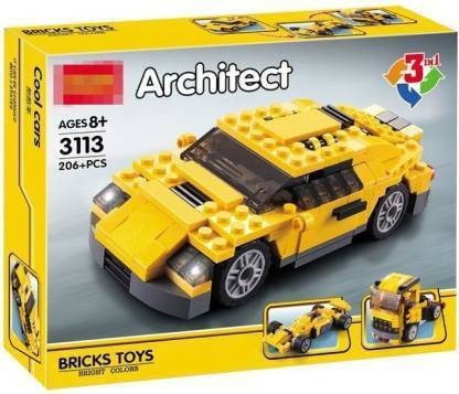 DhyeyCollection 3 in 1 Architect Series Super Racer Speedy go-Kart Building Block Brick Educational DIY Toys for Kids