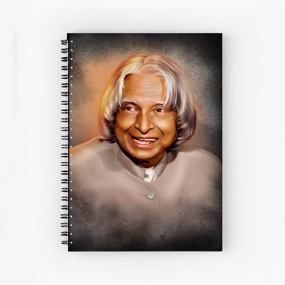 Art Bundle APJ Abdul Kalam A5 Size Wiro Bound Spiral Notebook Diary ( 90 GSM Natural Shade Paper ) A5 Notebook no 160 Pages