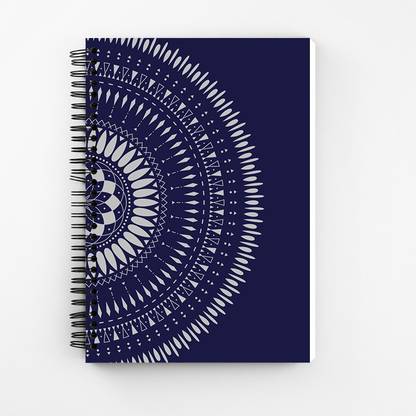 Art Bundle Blue and white mandala art ( 160 Pages Unruled, A5, 90 GSM Natural Shade Paper ) A5 Note Book no 160 Pages