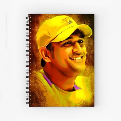 Art Bundle Ms dhoni ( 160 Pages Unruled, A5, 90 GSM Natural Shade Paper ) A5 Notebook no 160 Pages
