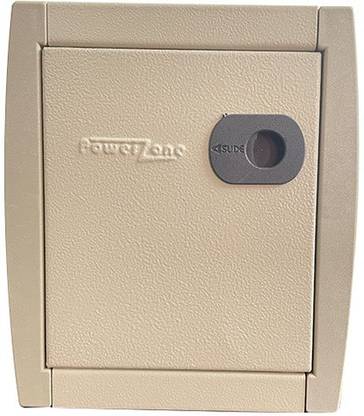 POWERZONE 6 way SPN (Single Phase) Double Door Metal MCB Box - DB Distribution Board