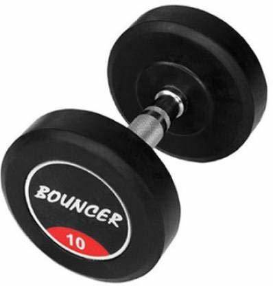 vnh 10 Kg Single Piece Rubber Coated Bouncer Dumbbell Fixed Weight Dumbbell
