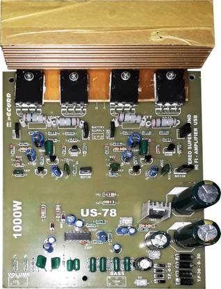 rECORD 1000 WATTS 2SC5200 1943 MOSFET BASED STEREO AUDIO AMPLIFIER CIRCUIT BOARD INBUILT BASS TREBLE BOARD AS PER COMPATIBILITY Sound Recorder and Sound Circuit Electronic Hobby Kit