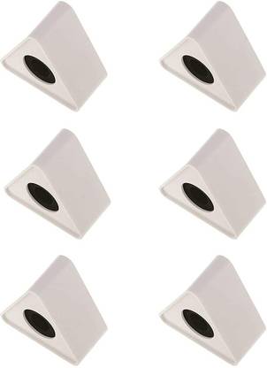Indie Roots Branded ABS Injection Molding Triangular Interview Mic Microphone Logo Flag Station Logo -White Pack of 6 Holder
