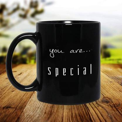 BE UNIQUE You Are Special Attractive Design Black Ceramic Coffee Mug