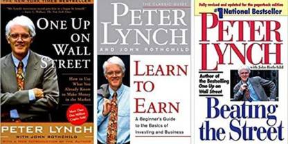 Pack Of 3 Combo Three Peter Lynch Books, Learn To Earn, One On Wall Street & Beating The Street (Paperback, Peter Lynch)