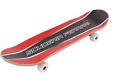 Ferrari Double Kick Skateboard for Kids age 5Y+ (Multicolor) 7.8 inch x 5 inch Skateboard