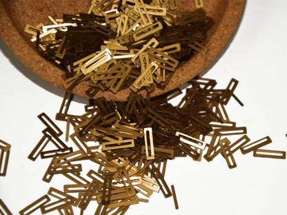 The Design Cart Golden Rectangular Plastic Sequins