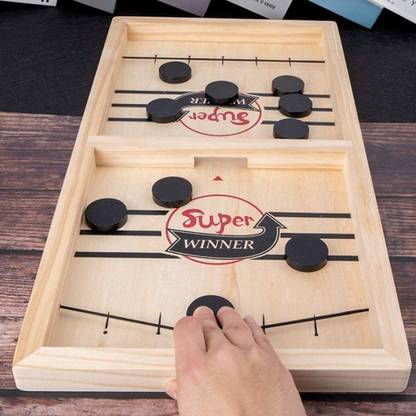 ASHFI Fastest Finger Board Game Slingshot Puck Game Family, Friend, Indoor and Outdoor Game, Eye and Hand coordination Game Kids Game (Pack of 1) (3) Board Game Accessories
