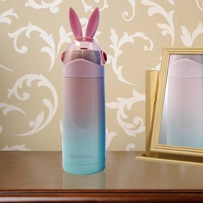 Kookee Stainless Steel Happy Rabbit Flash Vacuum Water Bottle - 350ml (112-B) 350 ml Bottle