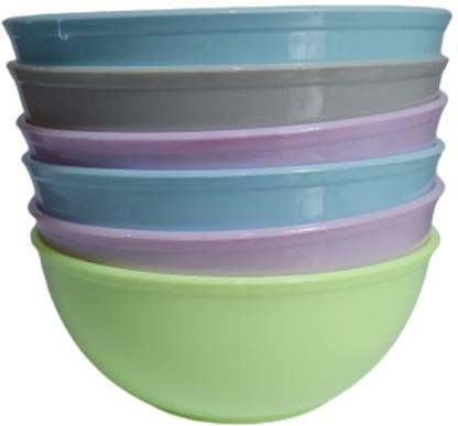 Top Trick Plastic Mixing Bowl 6PS /600ML Unbreakable Big Multi Purpose Mixing Bowl (Microwave Safe )