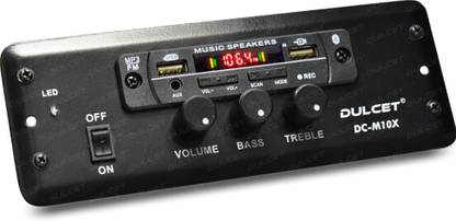 DULCET DC-M10X Double IC High Power Mini Mp3 Car Stereo with Double USB/Bluetooth//FM/Remote Control Car Stereo