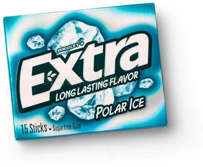 Wrigleys Extra Polar Ice Sugar free Gum, 2 x 40.5 Polar Ice Chewing Gum