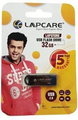 LAPCARE 2.0 USB Flash Drive - 32 Gb Original IC || Unique Rear snap-on Design 32 GB Pen Drive Compatible with Desktop Computer, Audio Player, Television, Laptop, Netbook USB 2.0 Plastic Case