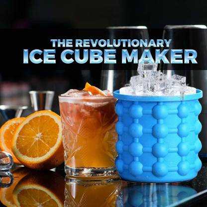 ActrovaX 1 L Silicone, Plastic IX®-225-DC-Square Silicone Ice Cube Maker Ice Bucket