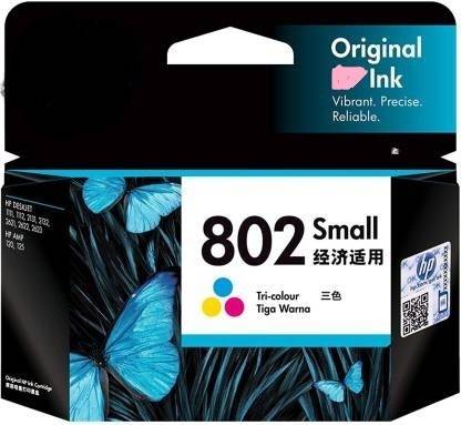 prince infotech HP 802 Small Tri color Ink Cartridge Black - Twin Pack Ink Cartridge