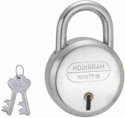 HARRISON J-6/BCP-0261 Key Padlock (Silver, Brass Finish) Padlock