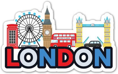 Impresion London Bridge, Fridge Magnets Refrigerator Stylish Set Cute Fast Food Design for Home, Kitchen and Office Decoration, Fridge Magnet, Door Magnet, Multipurpose Office Magnets, Kitchen Organiser Magnet Fridge Magnet Pack of 1
