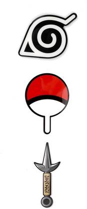 ComicSense Minato Kunai Uchiha Logo Konoha Symbol Printed Naruto Anime Fridge Magnet Pack of 3