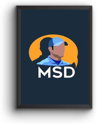 Mahendra Singh Dhoni Minimilistic Paper Print