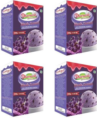 Dharmasut Black currant Ice cream Powder (100g*Pack of 4) | 400g 400 g