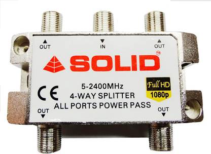 Solid 4 Way Power Pass Splitter Media Streaming Device