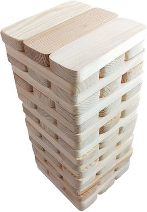 m2w Giant Zenga- Wooden Tower Blocks-Garden and Picnic Game- Best Grade Pinewood