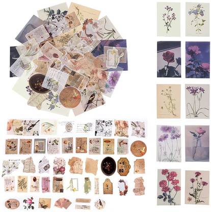 HASTHIP 10 cm Stickers Set Mucha Girls Journal Stickers for Planner DIY Decorative Stickers for Scrapbook Journaling Diary Book Planner Art Project 55 Designs (Multi-color4) Self Adhesive Sticker
