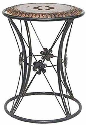 Decomart Handmade Wrought Iron and Wooden Stool Stool