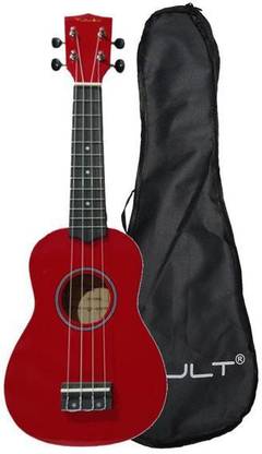 VAULT Vault UK-003 21 inch Soprano Colourful Ukulele, Aquila Strings With Gig Bag (Red) Soprano Ukulele