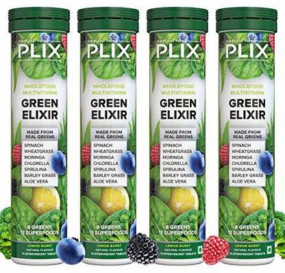 The Plant Fix Plix Life Green Elixir, 21 Wholefood Multivitamins