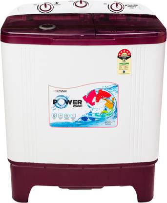 Sansui 7 kg Semi Automatic Top Load Washing Machine Red