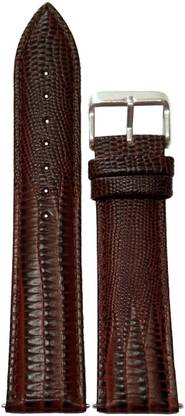 SURU U270 Lizard Padded "Quick Release" Ogive Tip 24 mm Genuine Leather Watch Strap