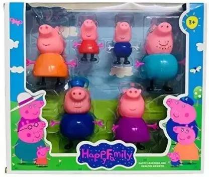 RIGHT SEARCH PEPPA PIG TOY family SET of 6