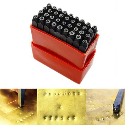 Luxuro 36 Stamps Combination of Letter & Number Sets 1/32" - (1 mm) Hardened Steel Punches & Punching Machines