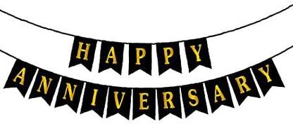 blingtrades HAPPY ANNIVERSARY BANNER PAPER SCRIPT LETTER Banner