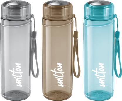 MILTON Hector 1000 Pet Water Bottle, Set of 3, 1 Litre Each, Multicolor 1000 ml Plastic Bottle