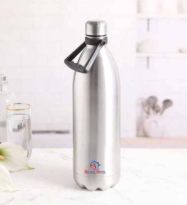 Heart Home Insulated Stainless Steel Water Bottle, Keeps Hot And Cold, 1.8 Litre (Silver) 1800 ml Steel Bottle