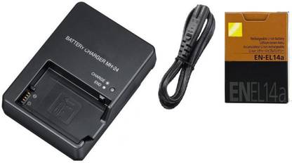 Lamkoti mh-24 camera charger with battery and cable for nikon camera battery charger  Camera Battery Charger