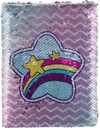 Mirada HEART REVERSIBLE SEQUIN NOTEBOOK A5 Notebook Ruled 160 Pages