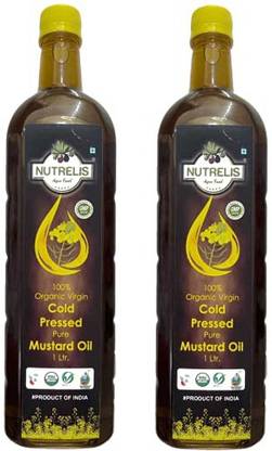 Nutrelis Agro Foods Mustard Oil (Pack of 2) Mustard Oil Plastic Bottle