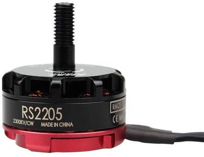 Indian Hobby Center EMAX RS2205 KV2300 Brushless DC Motor for FPV Racing Drone – Red Cap (CCW Motor Rotation) Motor Control Electronic Hobby Kit