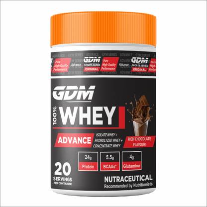 gdm nutraceuticals llp 100% WHEY ADVANCE With Isolate, Hydrolyzed and Concentrate Whey Protein