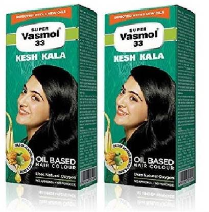VASMOL Super 33 Kesh Kala Oil Based Hair Colour - 2 x 100 ml Packs Hair Oil