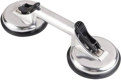 Flemingo Enterprise Two Cup Aluminium Suction Glass Lifter; Glass Carrying Handle; 100 Kg Capacity Non-magnetic Line Level