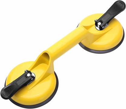 KPS Glass Suction Cups Aluminum Vacuum Plate Handle Glass Holder Hooks to Lift Large Glass/Floor Gap Fixer/Tile Suction Cup Lifter/Moving Glass/Pad for Lifting/Dent Puller (1 Pack) Lever Tool (12 inch) Lever Tool