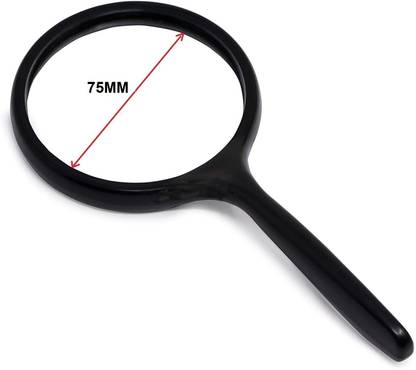 GeoKraft Magnifying Glass Lens 75MM Double Glass for Reading, 10X High Power Handheld Magnifying Glass for Reading and viewing small objects 10X Magnifying Glass
