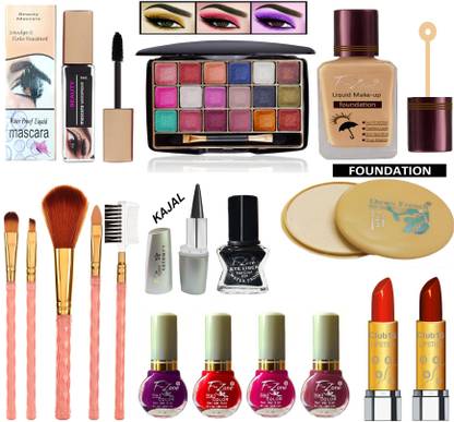 F-Zone Daily use & Party Wear Makeup Kit Of 17 Makeup Items NC59